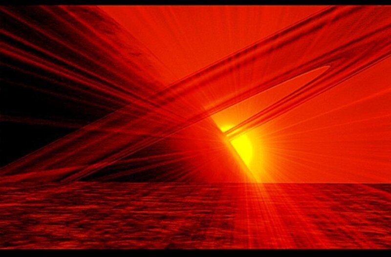 abstract red light rays