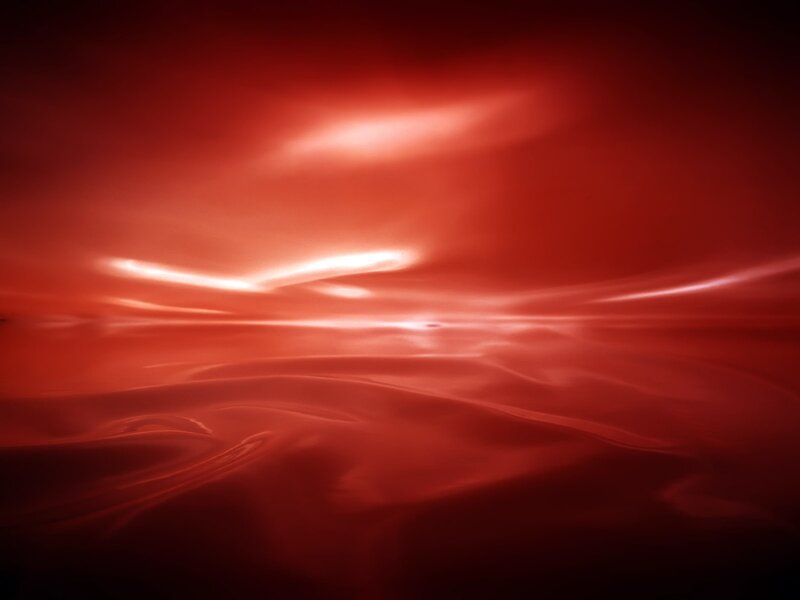 Abstract Red Light Waves — Dramatic, Digital Art