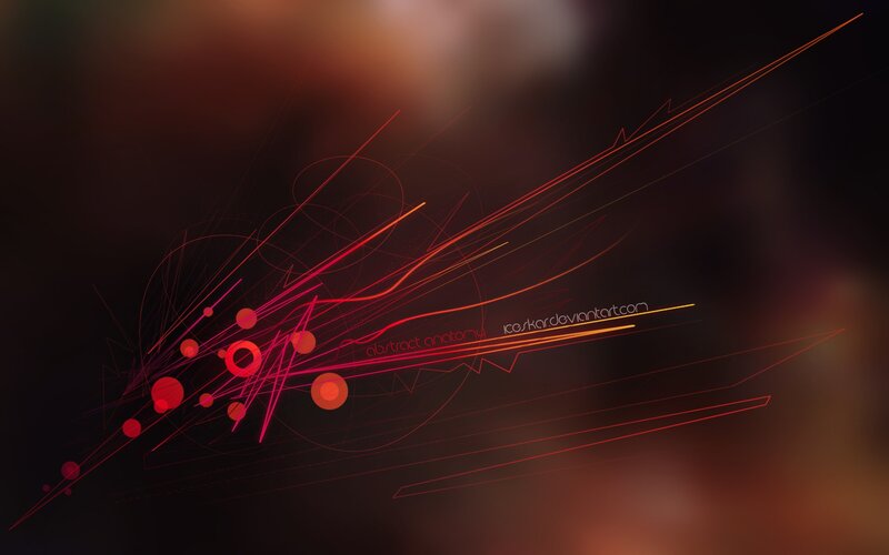Abstract Red Lines and Circles — Dynamic