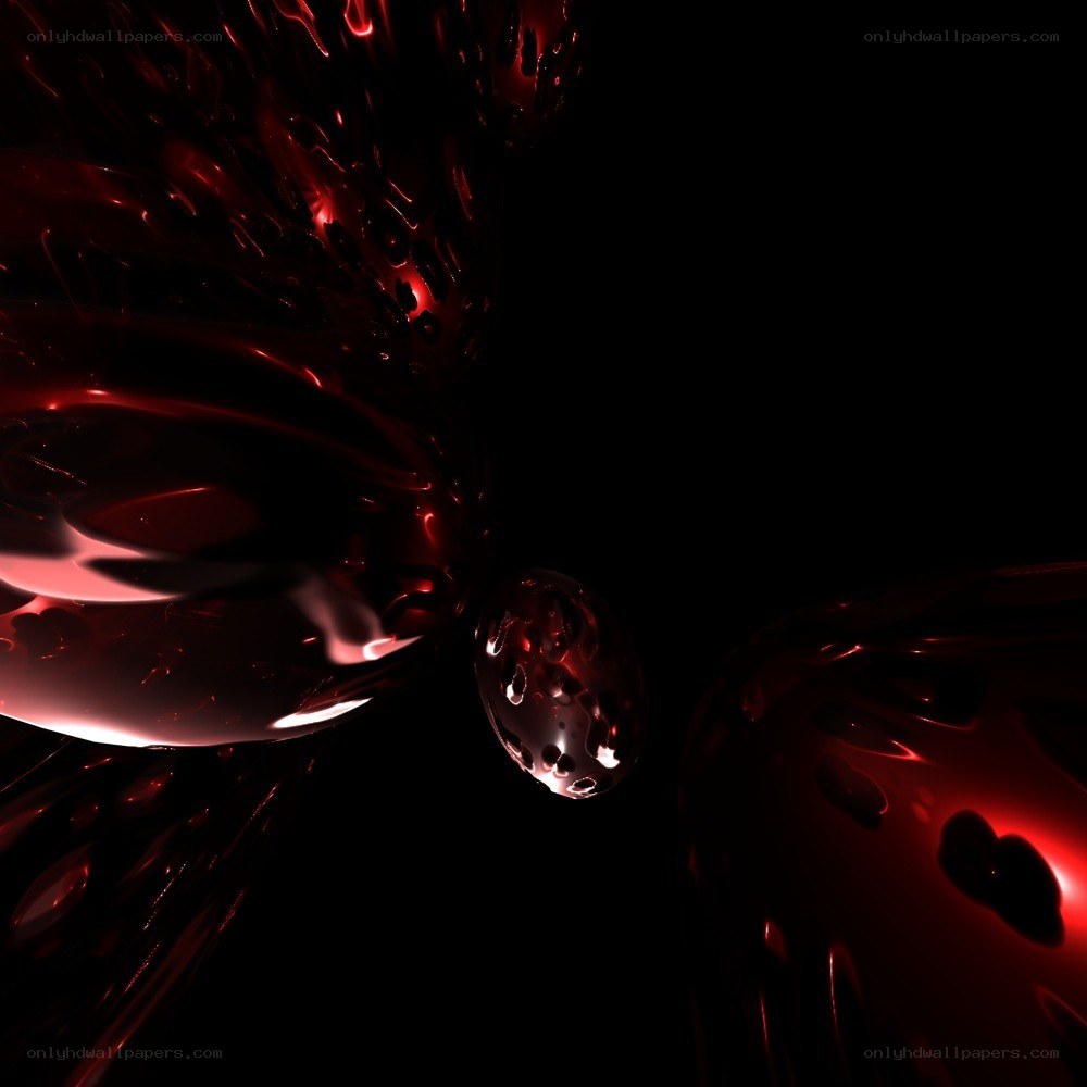 Abstract red liquid forms