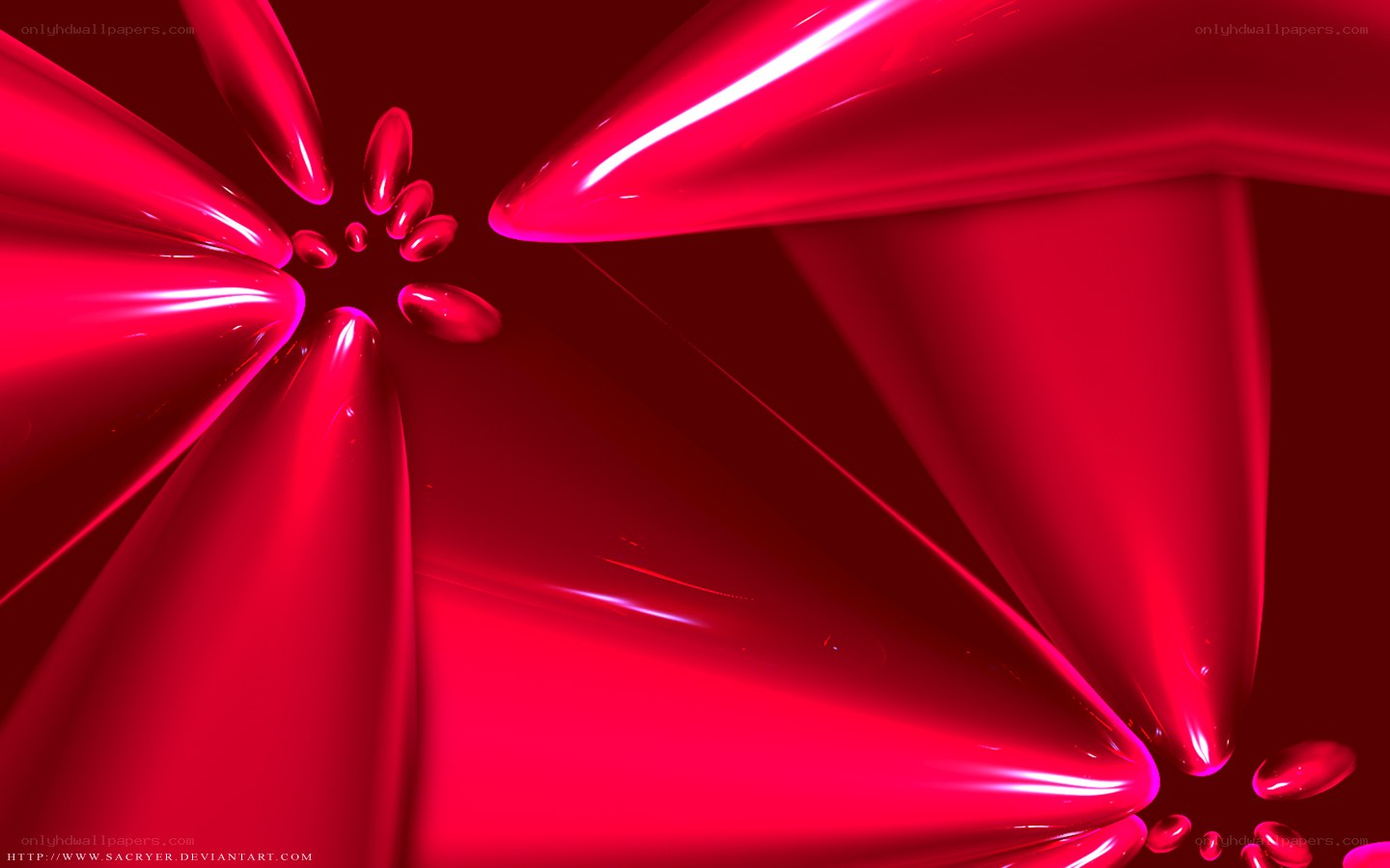 abstract red liquid shapes