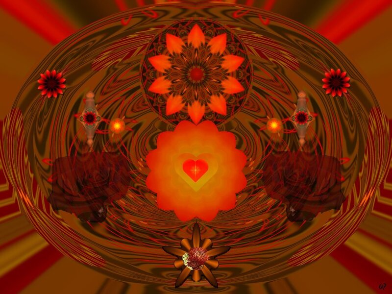 Abstract Red Mandala