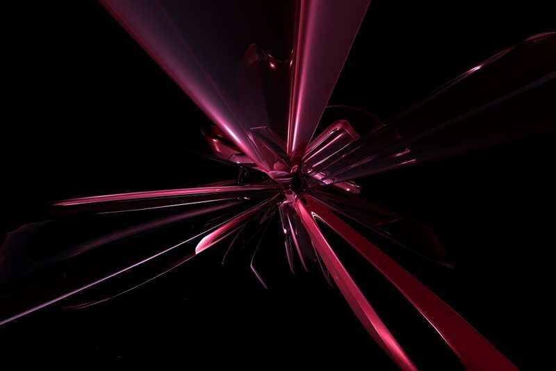 Abstract red metallic structure
