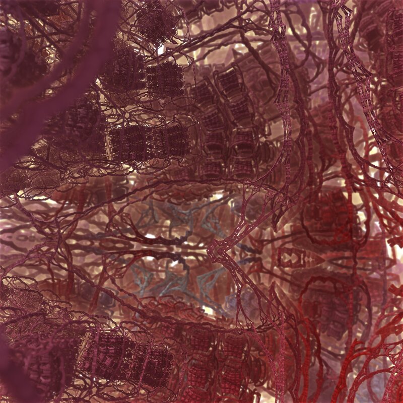 abstract red network structure