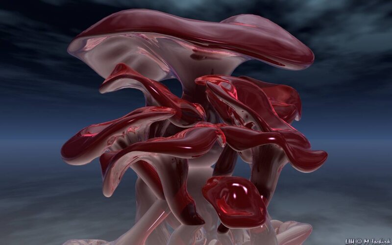 Abstract red organic form