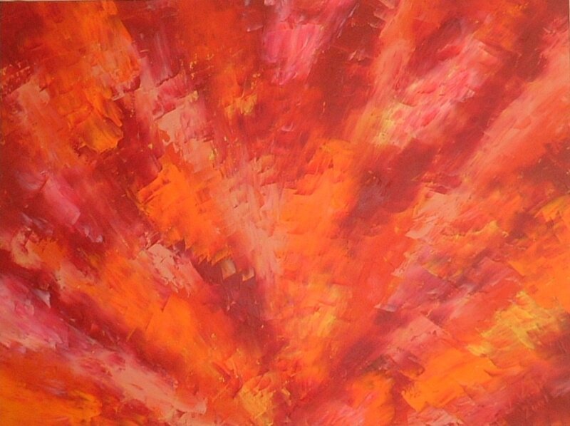 Abstract Red Painting