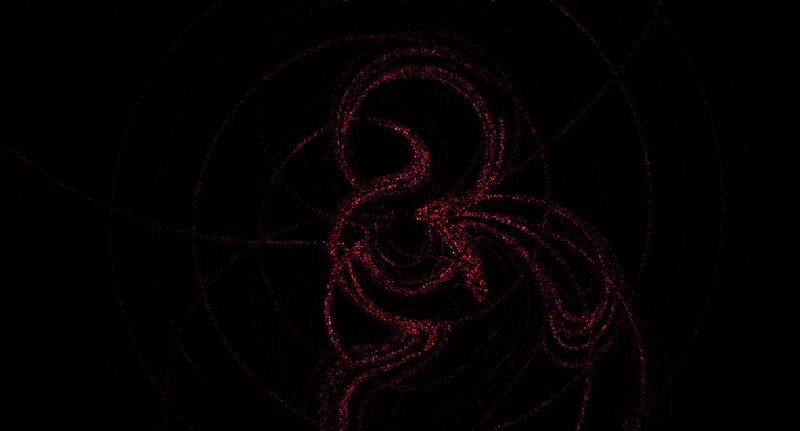 abstract red particle swirl