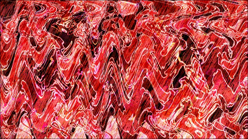 Abstract Red Pattern — Chaotic, Digital Art, Black