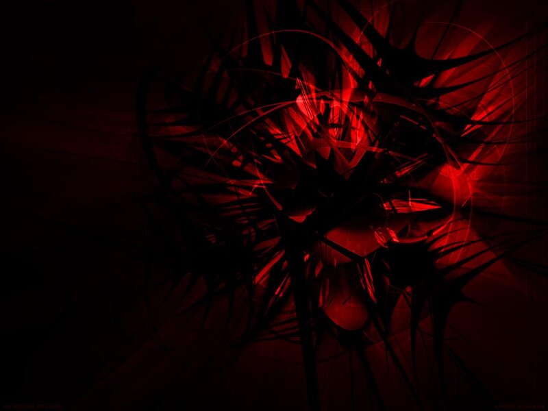 Abstract Red Pattern — Dark, Digital Art