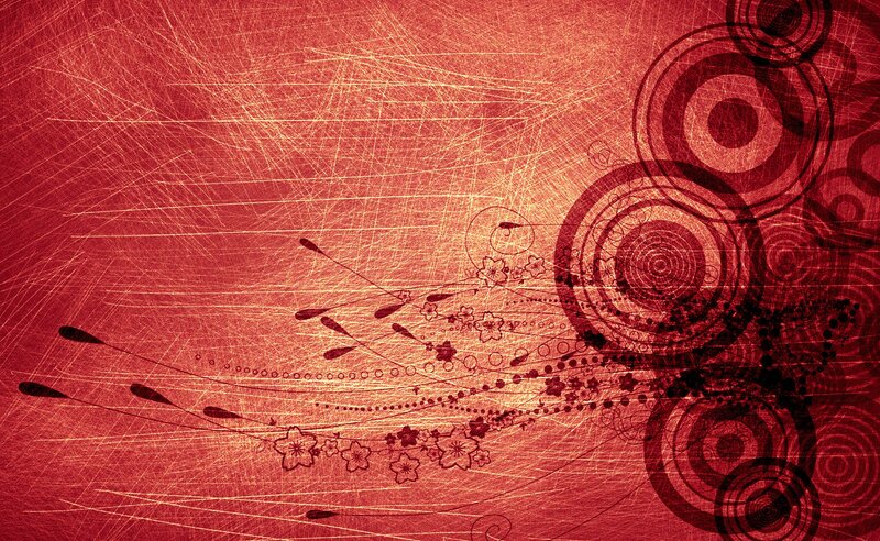 Abstract Red Pattern — Dynamic, Digital Art, Circles