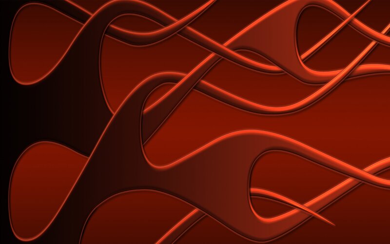 Abstract Red Ribbons — Dramatic