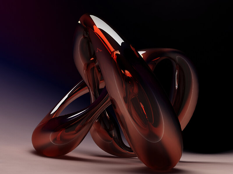 Abstract red sculpture