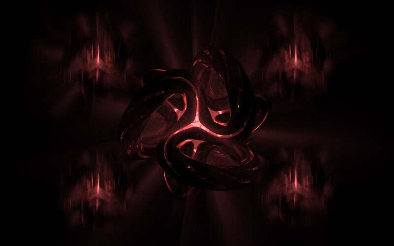 Abstract Red Sculpture — Black