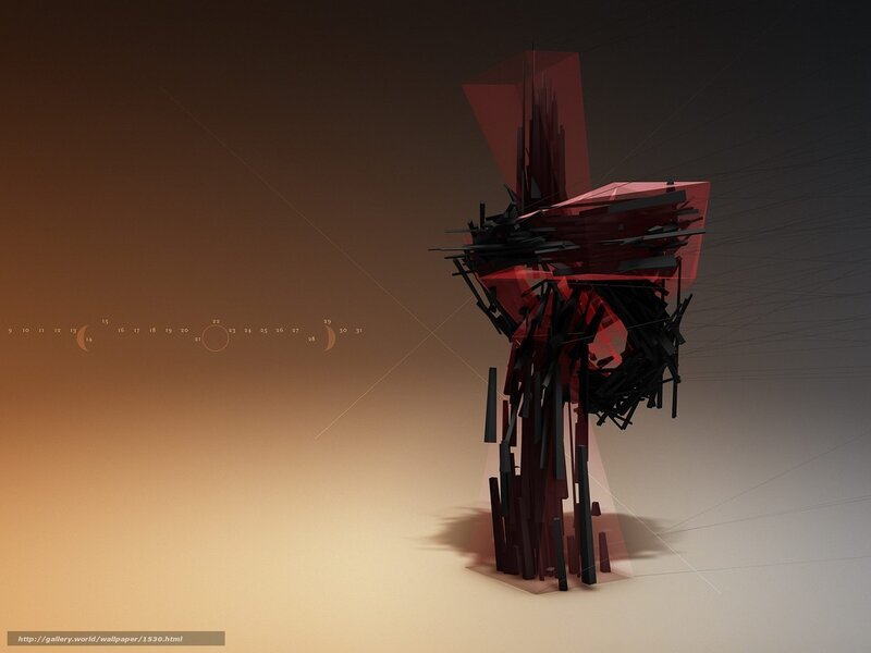Abstract red sculpture