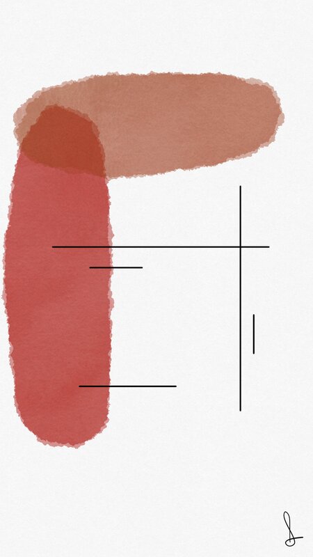 Abstract Red Shape