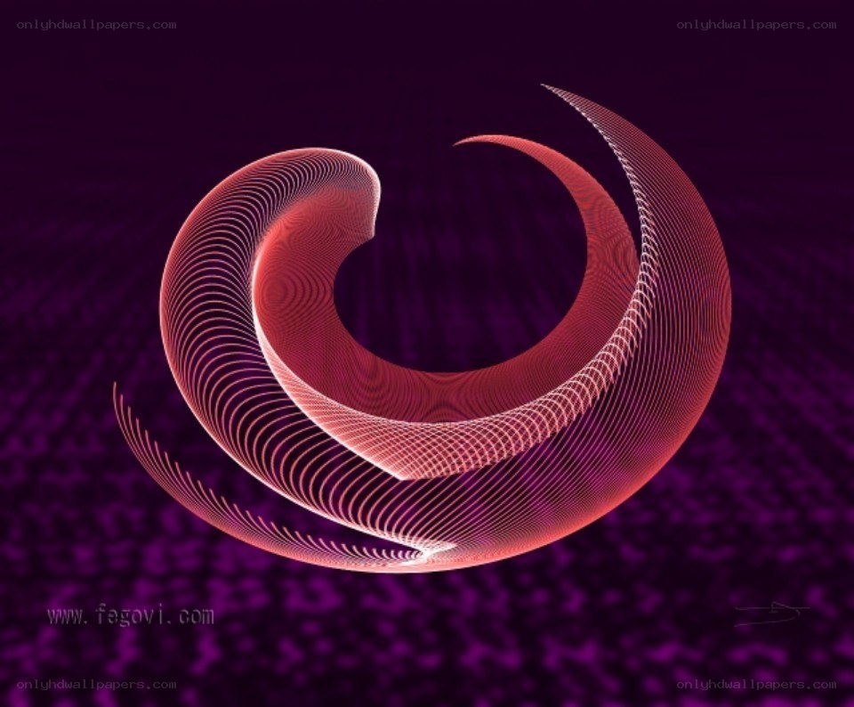 abstract red spiral design