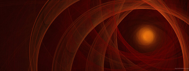 Abstract red spiral tunnel