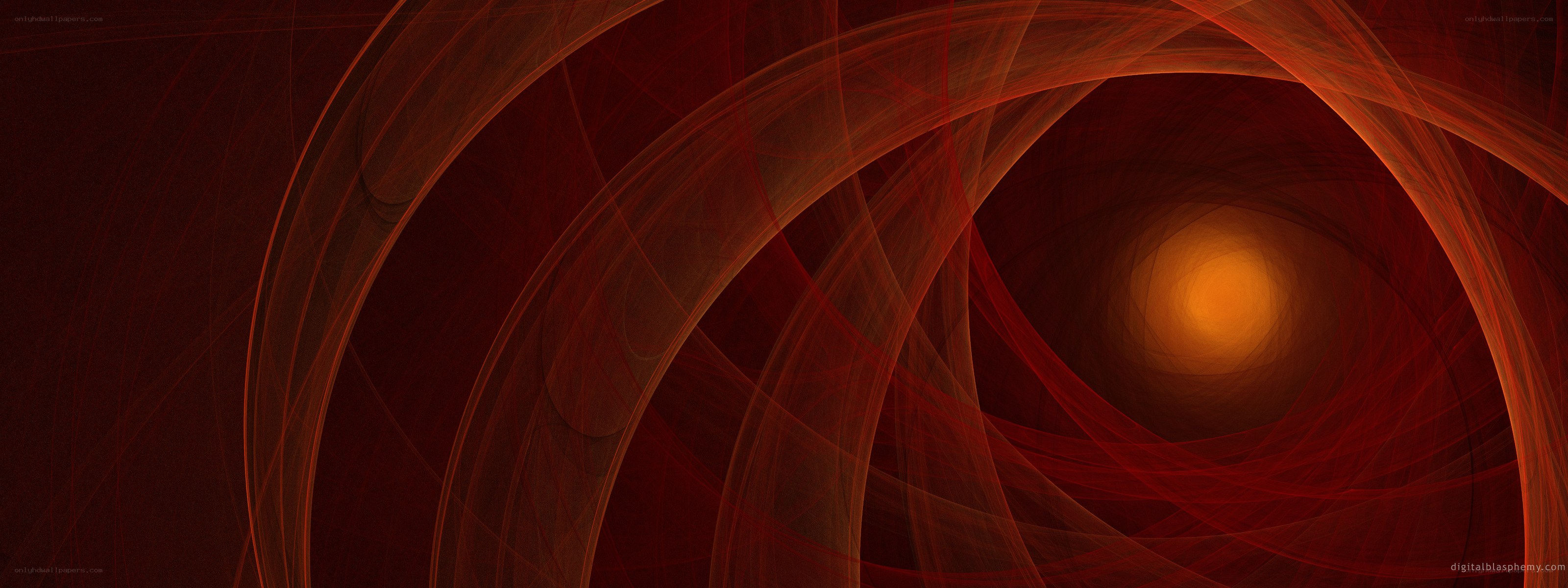 Abstract red spiral tunnel