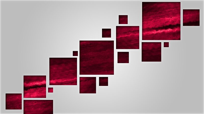 Abstract Red Squares