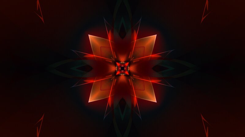 Abstract Red Star Shape