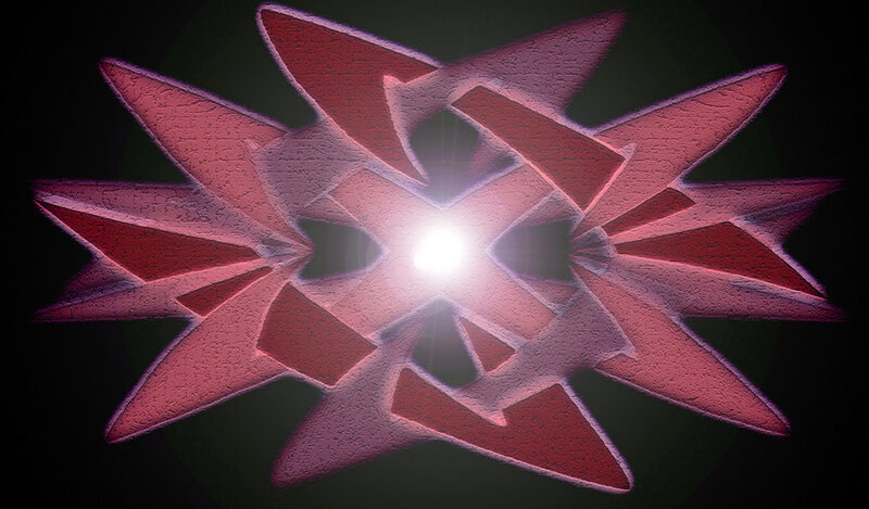 abstract red starburst design