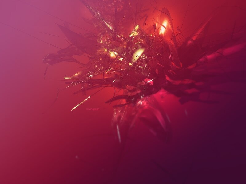 Abstract Red Structure — Dramatic
