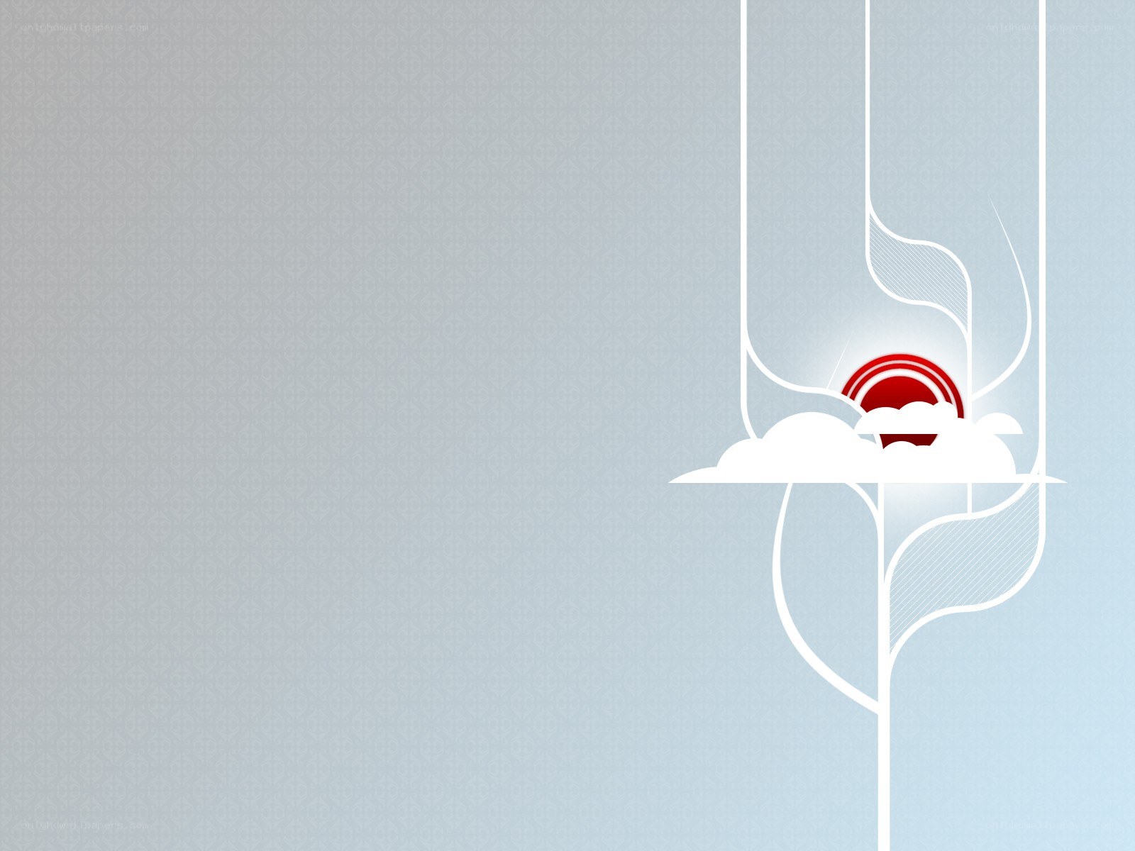 abstract red sun design
