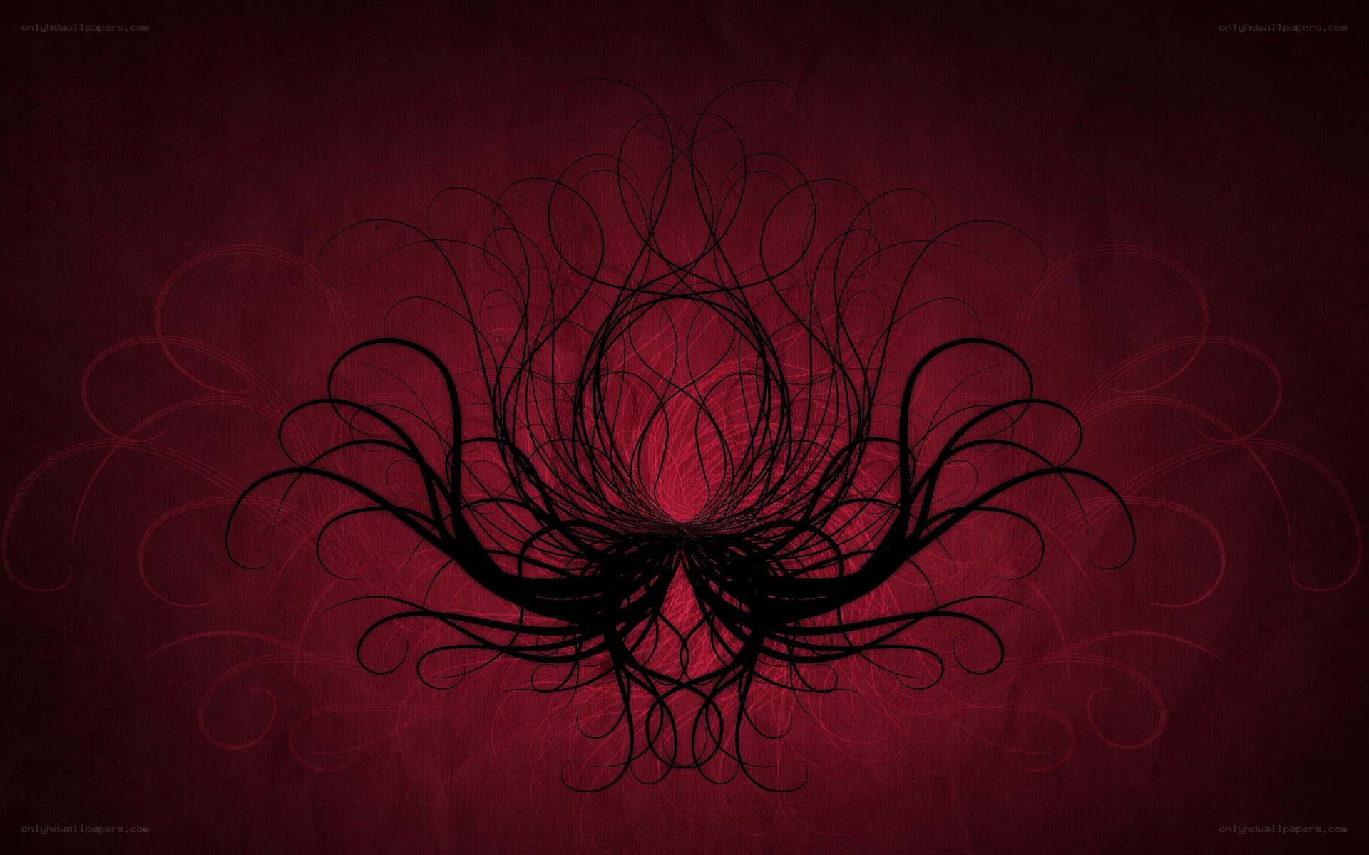 abstract red swirl design