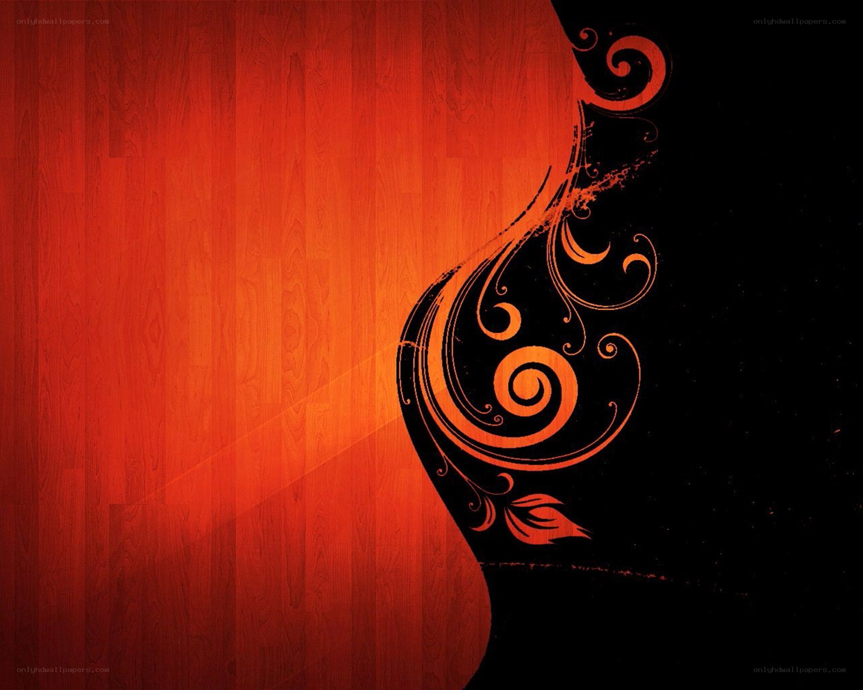 abstract red swirl design