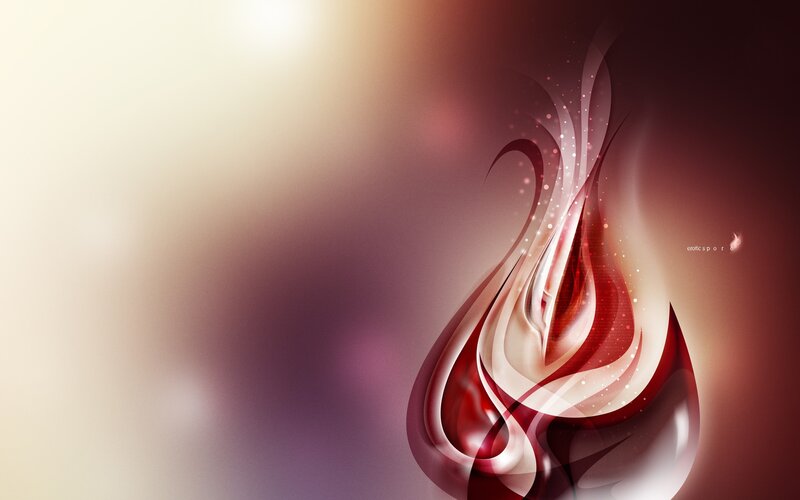 Abstract Red Swirl — Dramatic, Digital Art