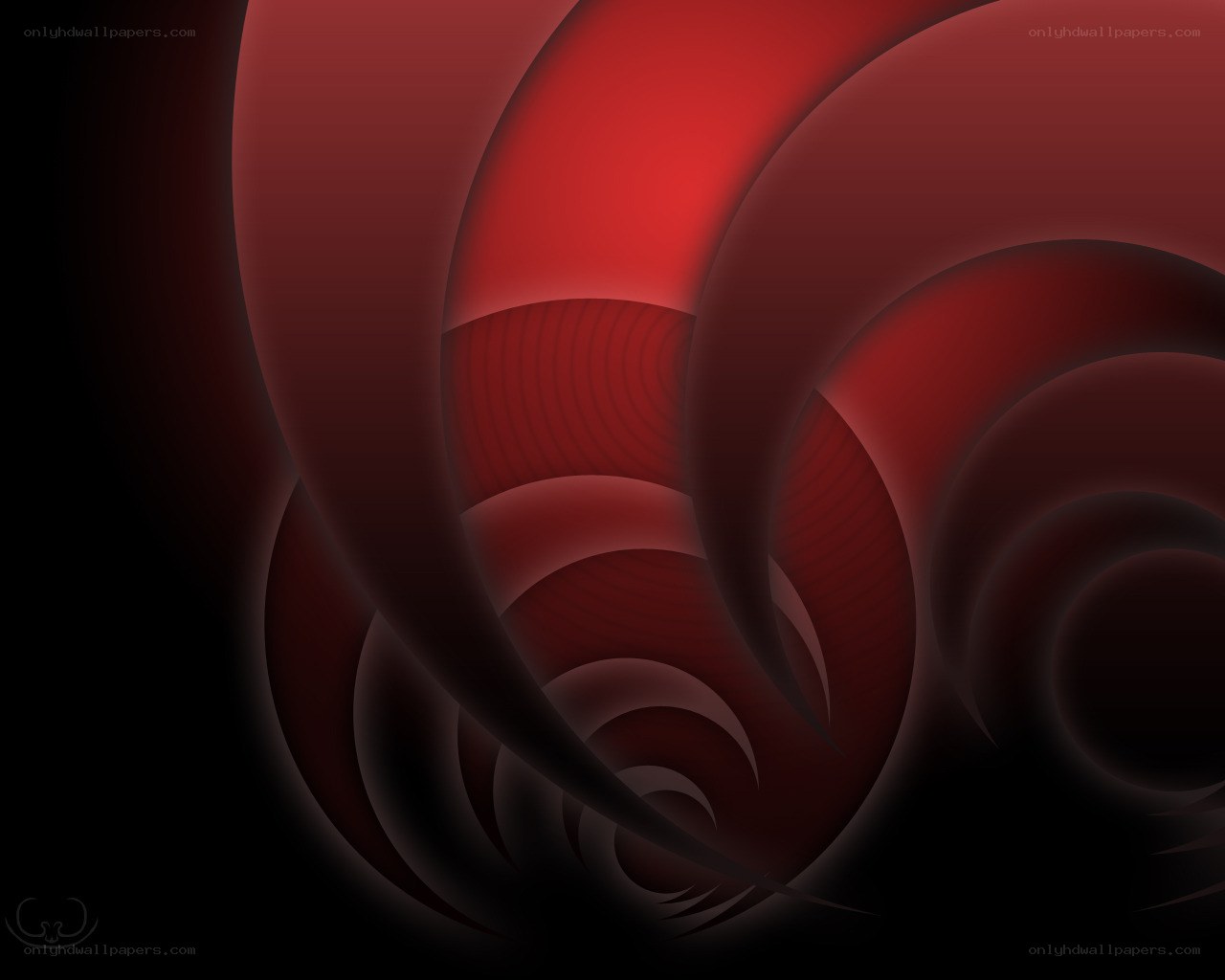 abstract red swirls