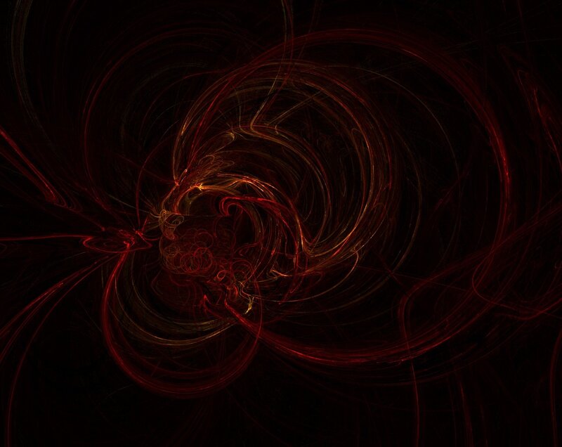 Abstract Red Swirls — Dramatic