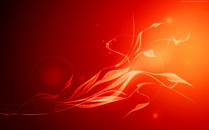 Abstract Red Swirls — Dynamic, Digital Art, Light