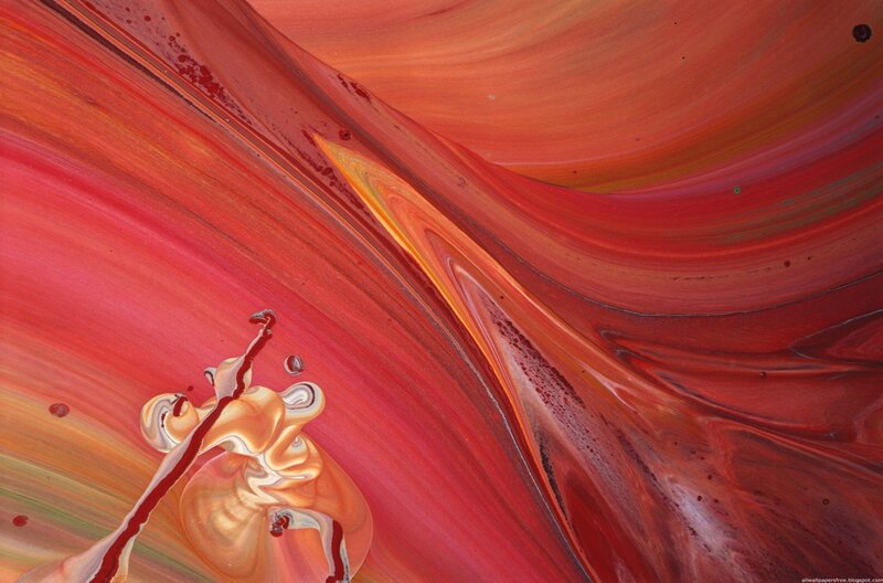 Abstract Red Swirls — Dynamic, Orange