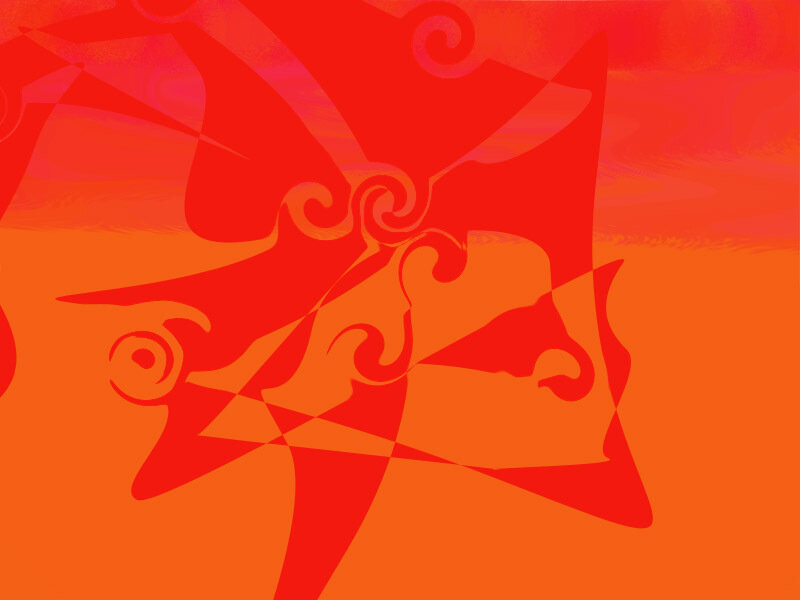 Abstract Red Swirls — Dynamic, Shapes