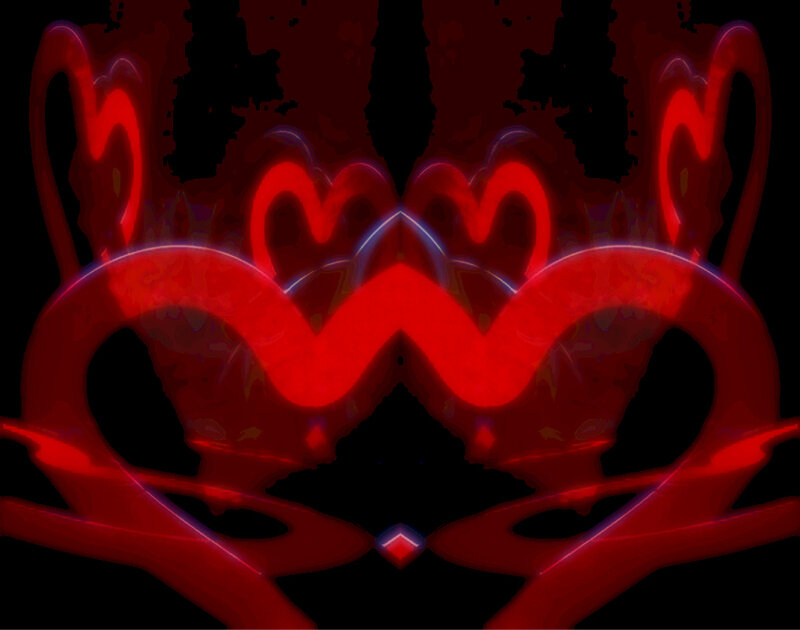abstract red symmetrical design