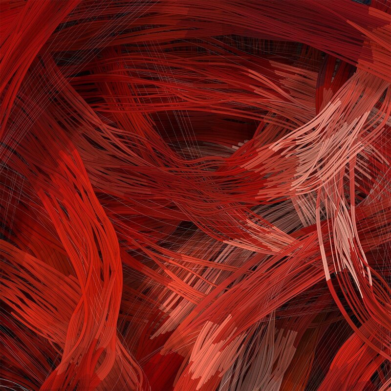 Abstract red thread network