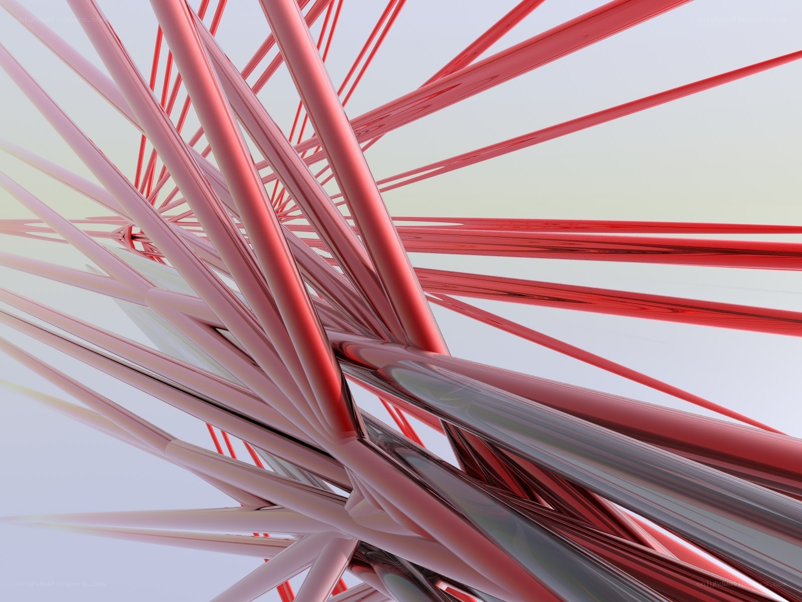 Abstract red tube structure
