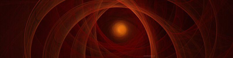 Abstract red tunnel with glowing center
