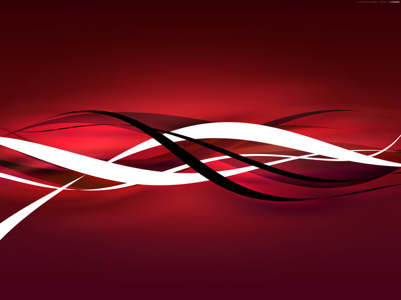 Abstract Red Waves — Dynamic, White Lines