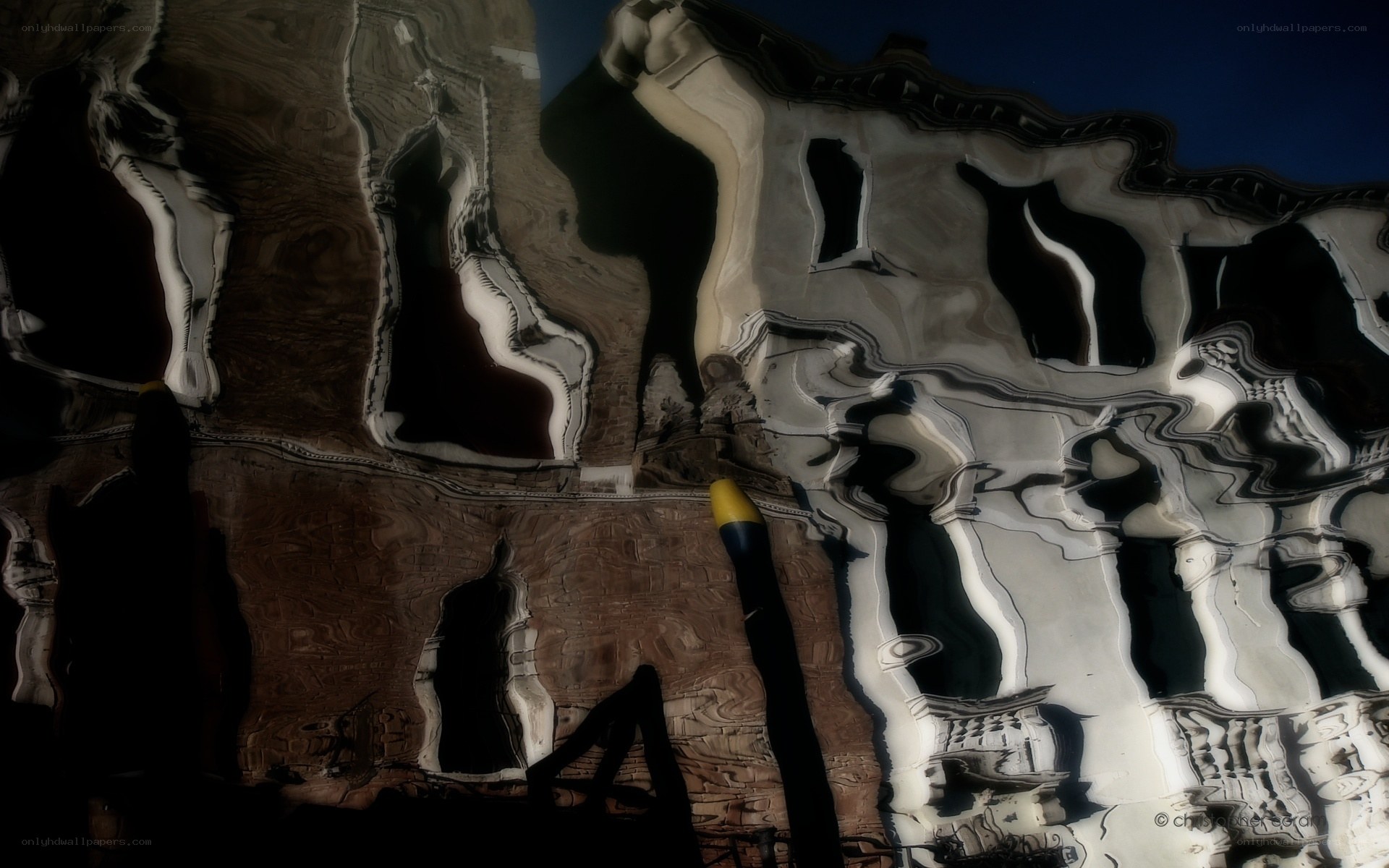 Abstract reflection of a building