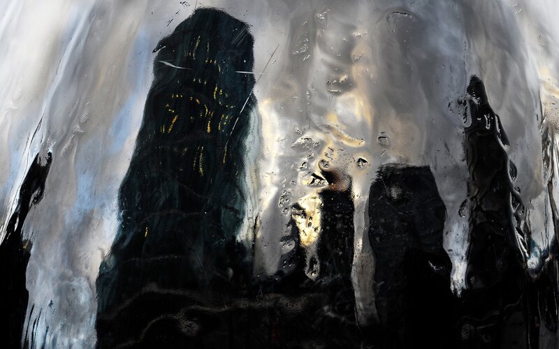 Abstract reflection on wet surface