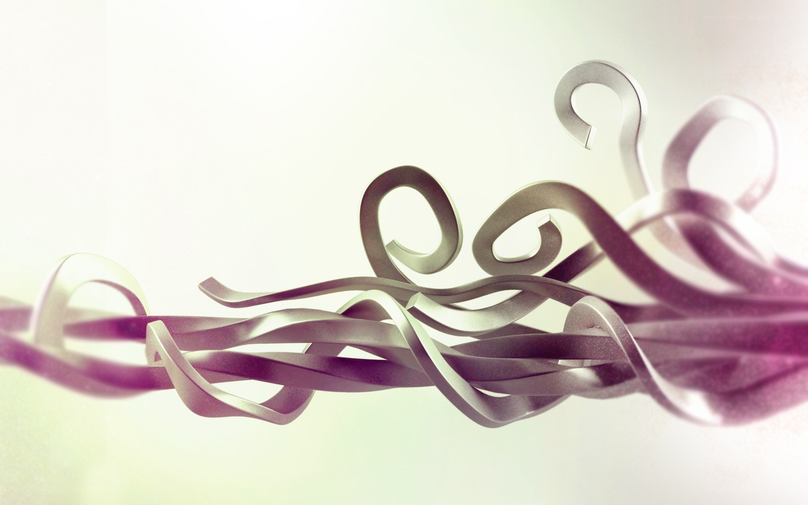 Abstract ribbon swirls