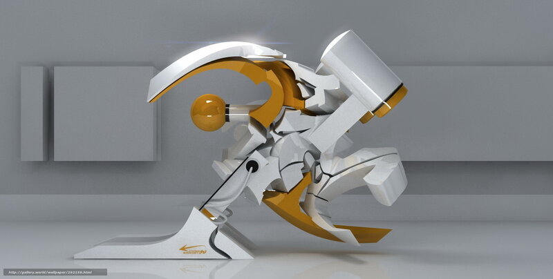 abstract robot sculpture