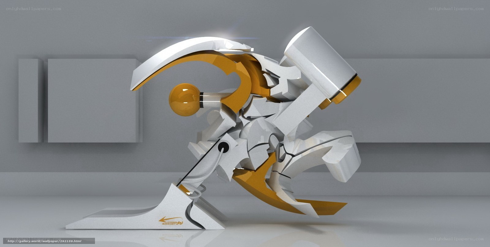abstract robot sculpture