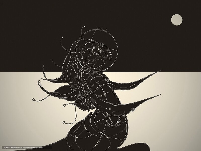Abstract robotic figure art