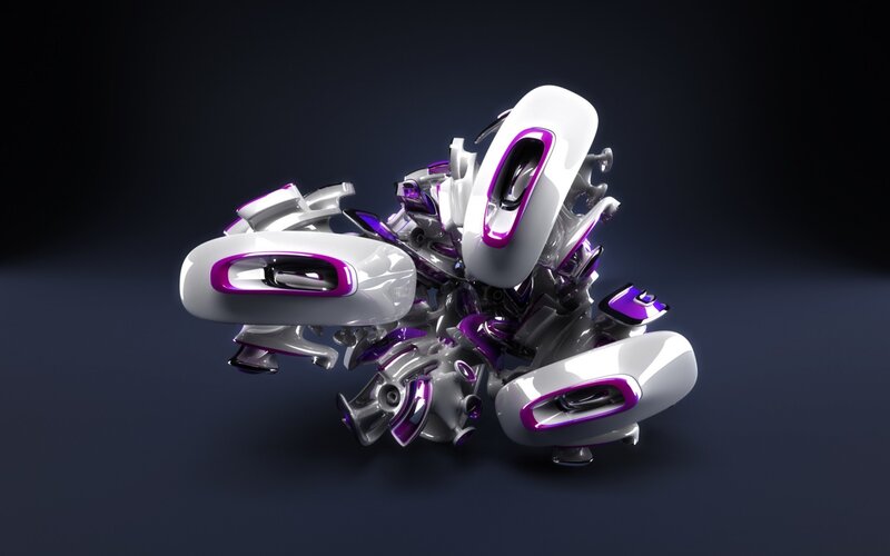 Abstract Robotic Sculpture — White