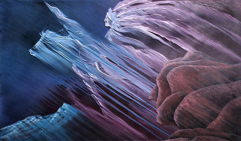 Abstract Rock Formations — Blue