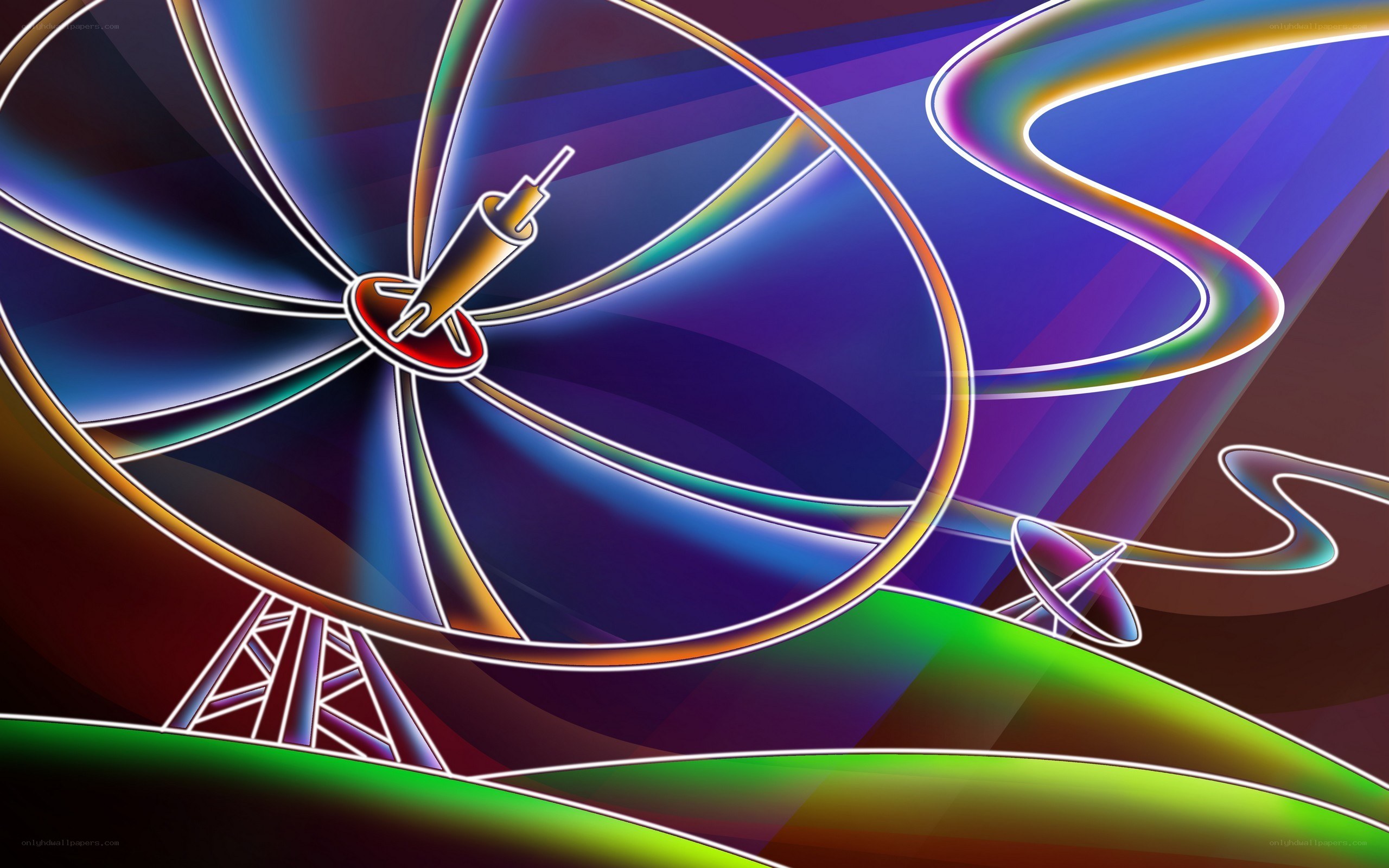 Abstract satellite dish art