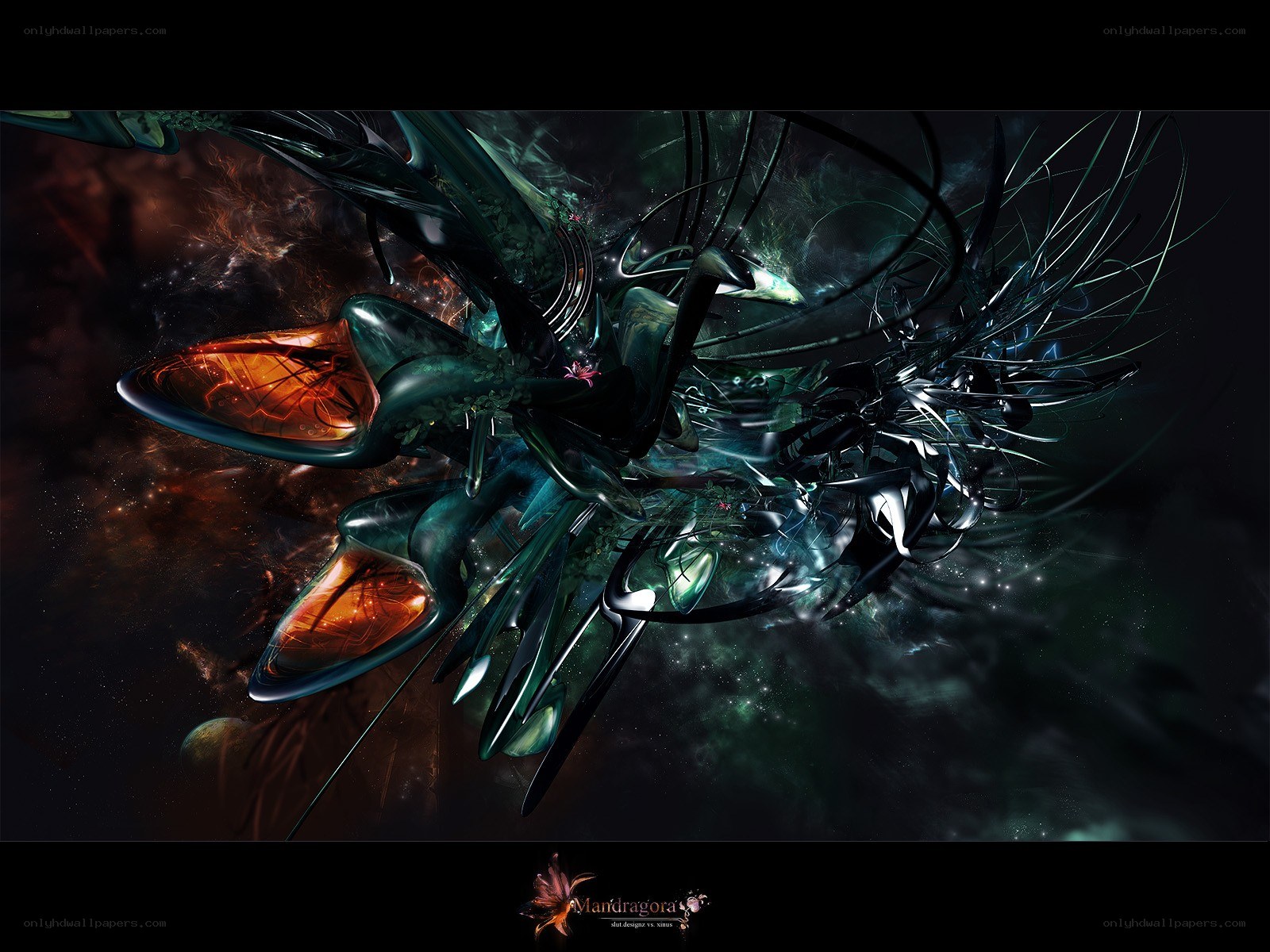 Abstract sci-fi creature art